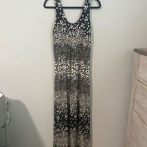 Soma Black and White Flower Print Maxi Dress